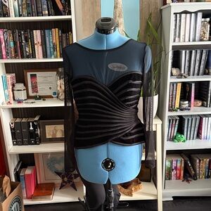 Signature Black Sheer Blouse